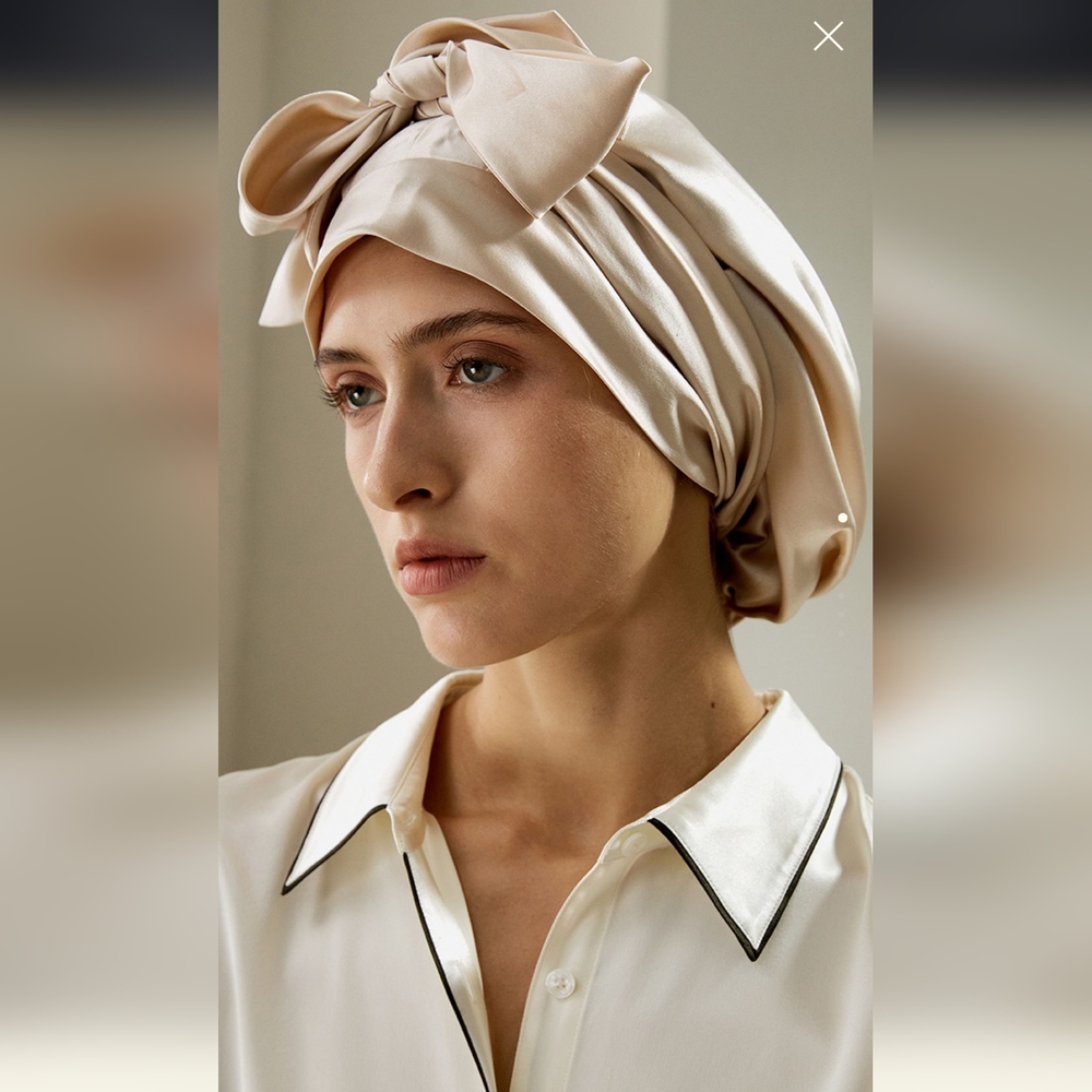 Multi-Use Silk Tie‎ Bonnet - Picture 2 of 9